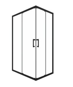 Душевая ширма Fix 120x80 черная