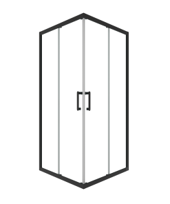 Душевая ширма Fix 90x90 черная