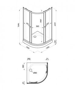 Душевое ограждение Мозаика 100х100 А
