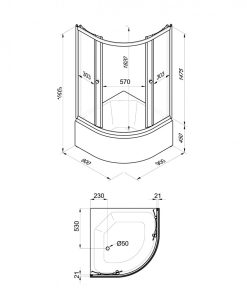 Душевое ограждение Вельвет 90х90 Б