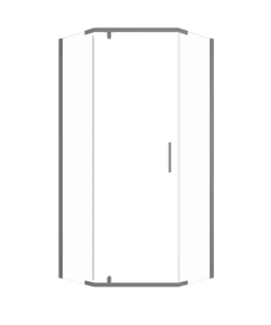Душевая ширма Дека-Графит 100х100