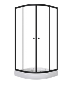 Душевое ограждение Альфа-Блэк 90х90 1/4 круга