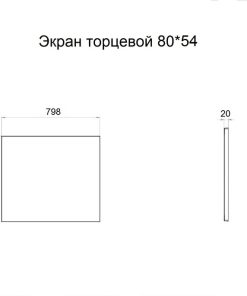 Экран торцевой 80х54