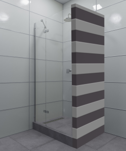 Дверь душевая Бруно 99х190 хром прозр.